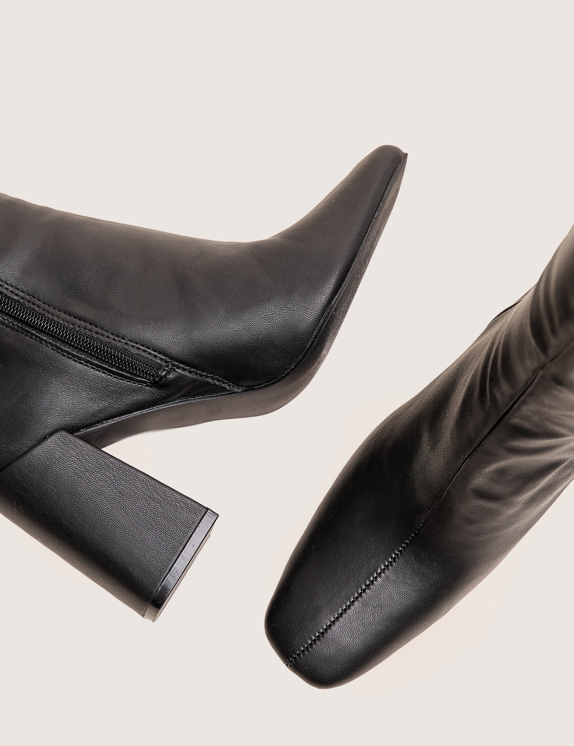Apology Black Pu Knee High Block Heel Boots - Image 5