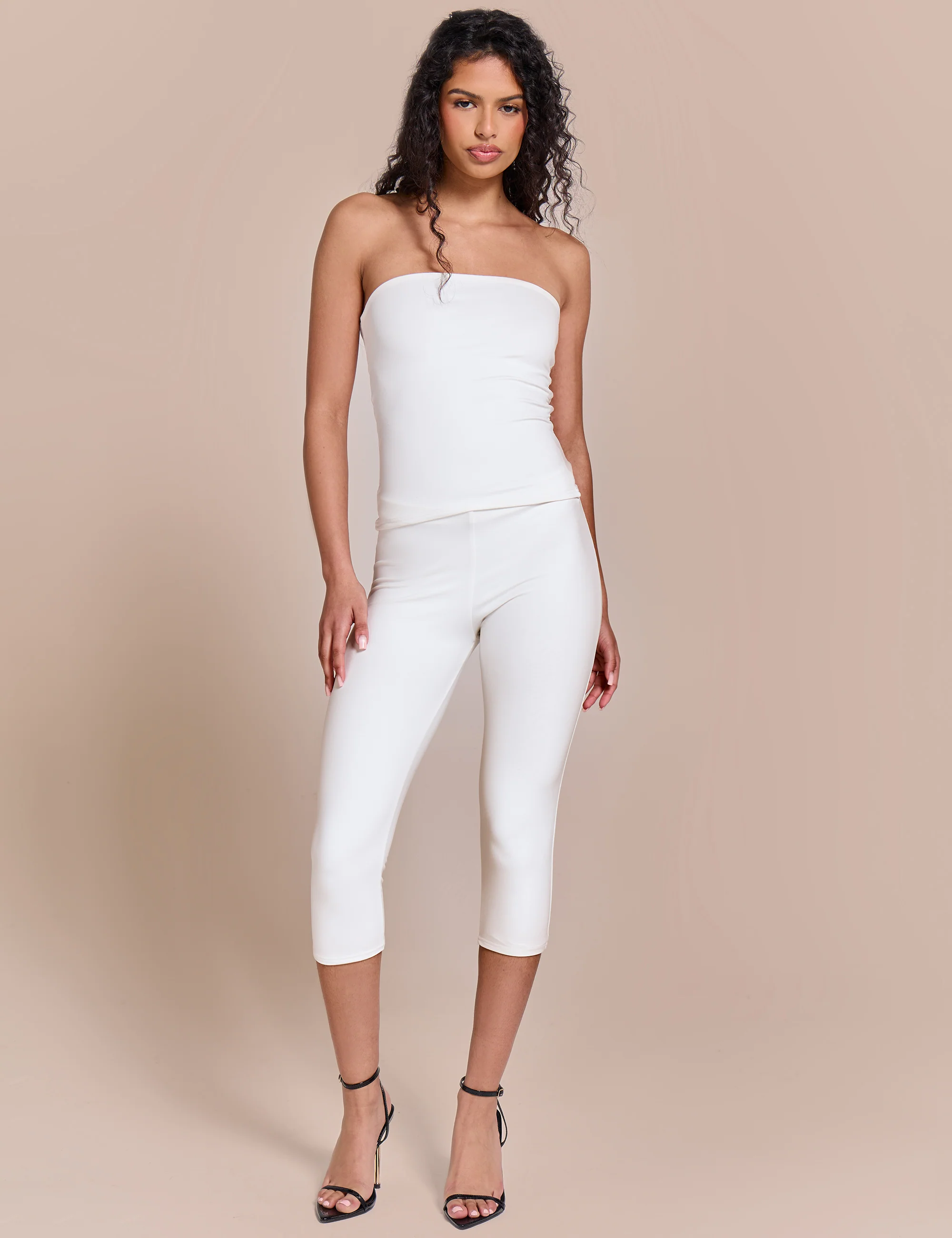 Bandeau Luxe Slinky Top White - Image 6