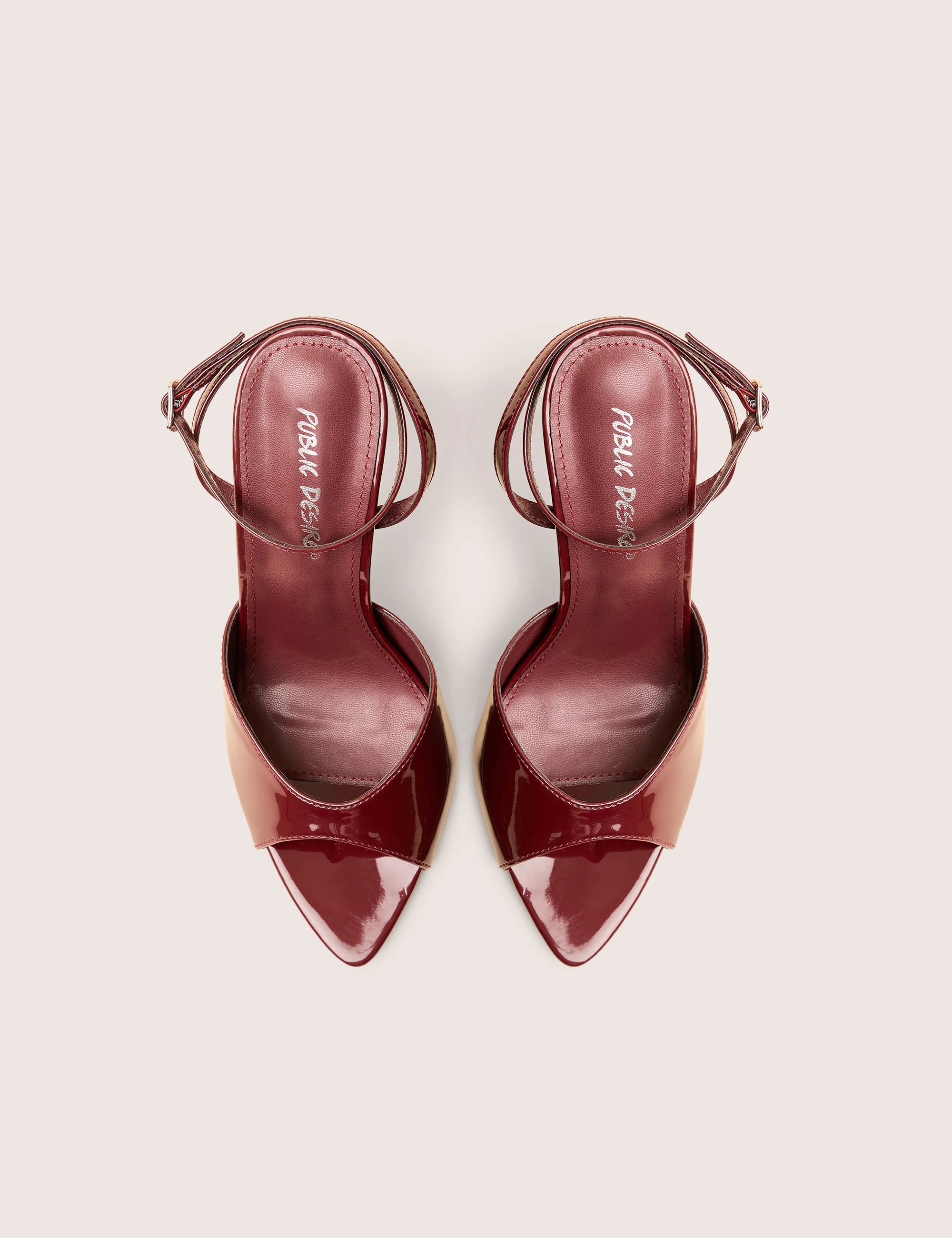 Caught on Wine Peep Toe Curved High Heel - Image 2