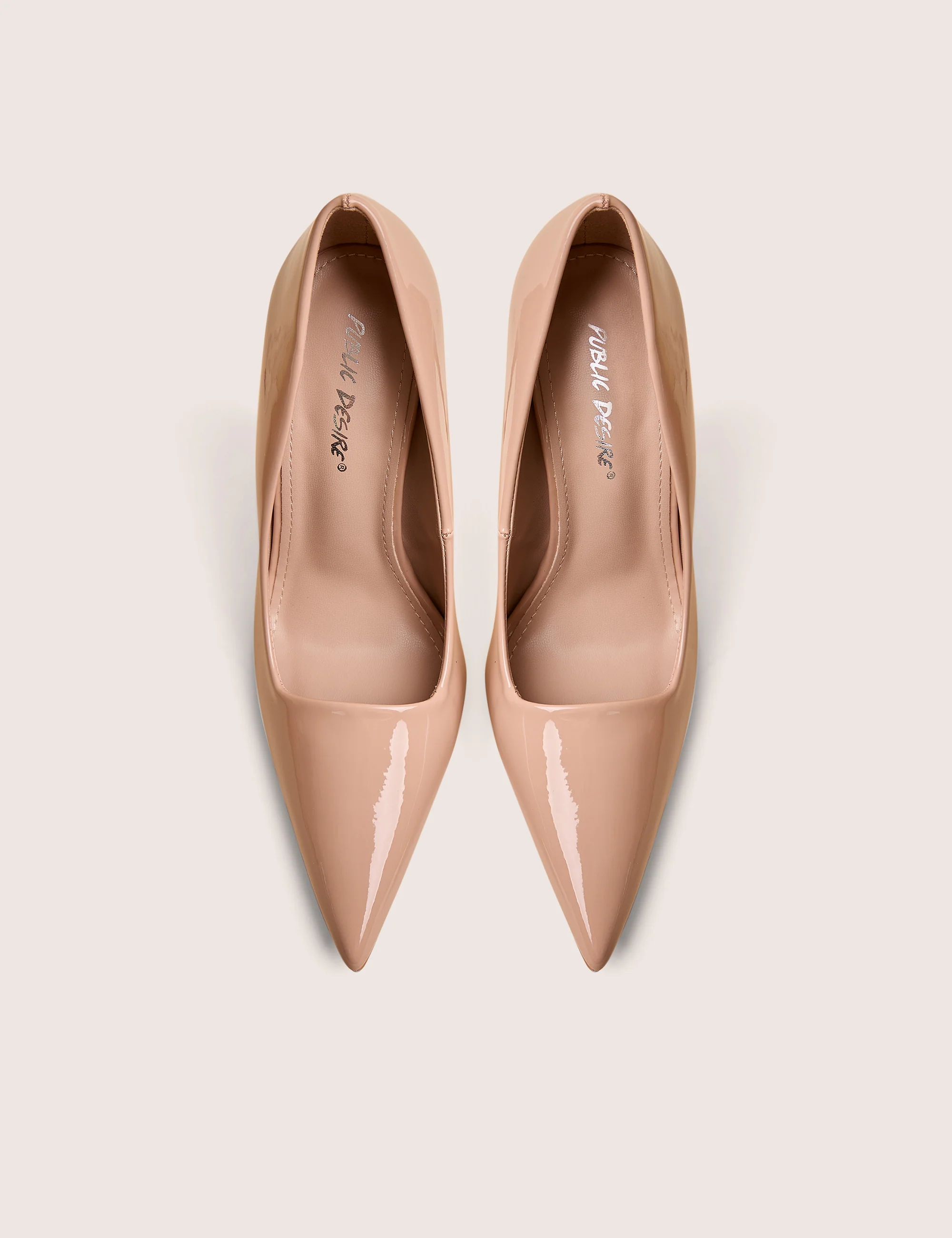 Caviar Nude Patent Pu Court Stiletto High Heels - Image 2