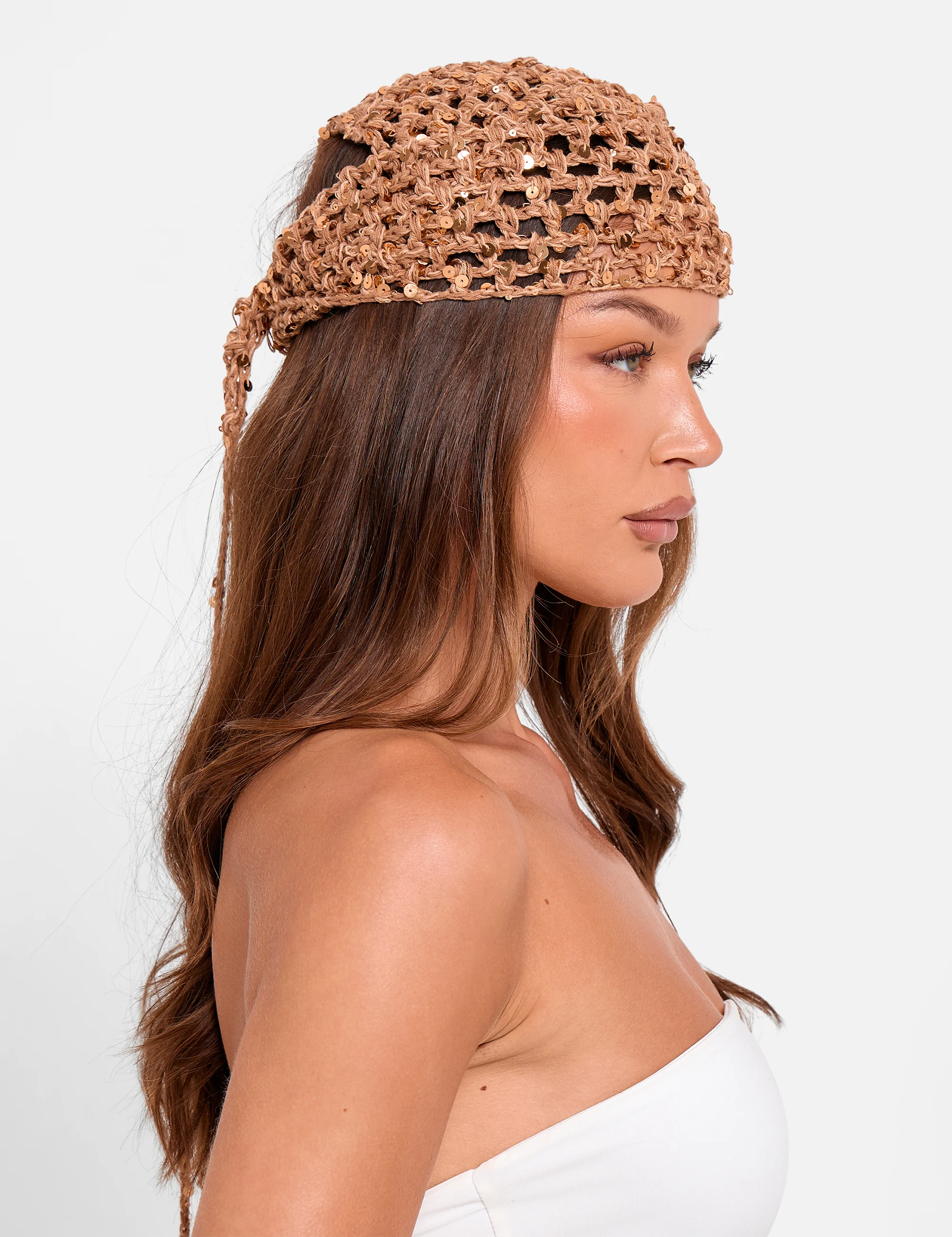 Crochet Bandana in Gold - Image 2