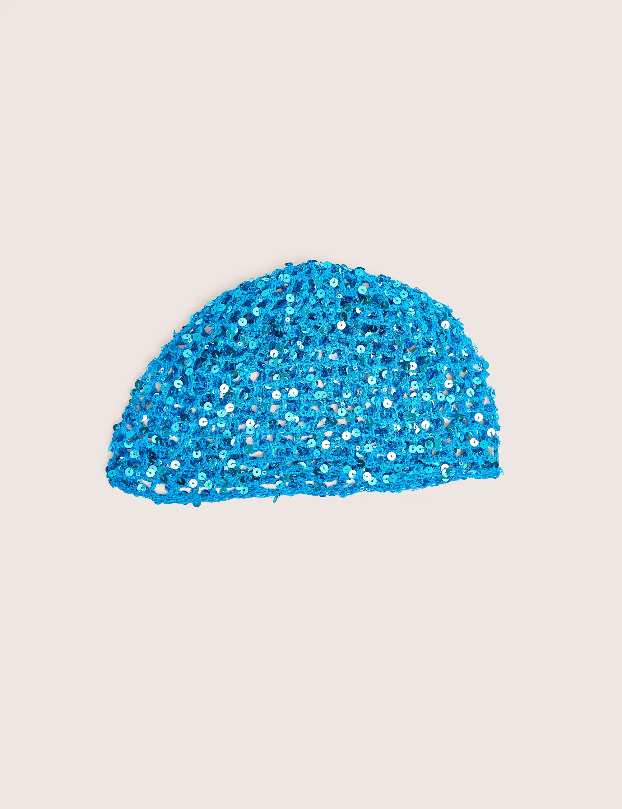 Crochet Sequin Head Piece in Blue - Image 3