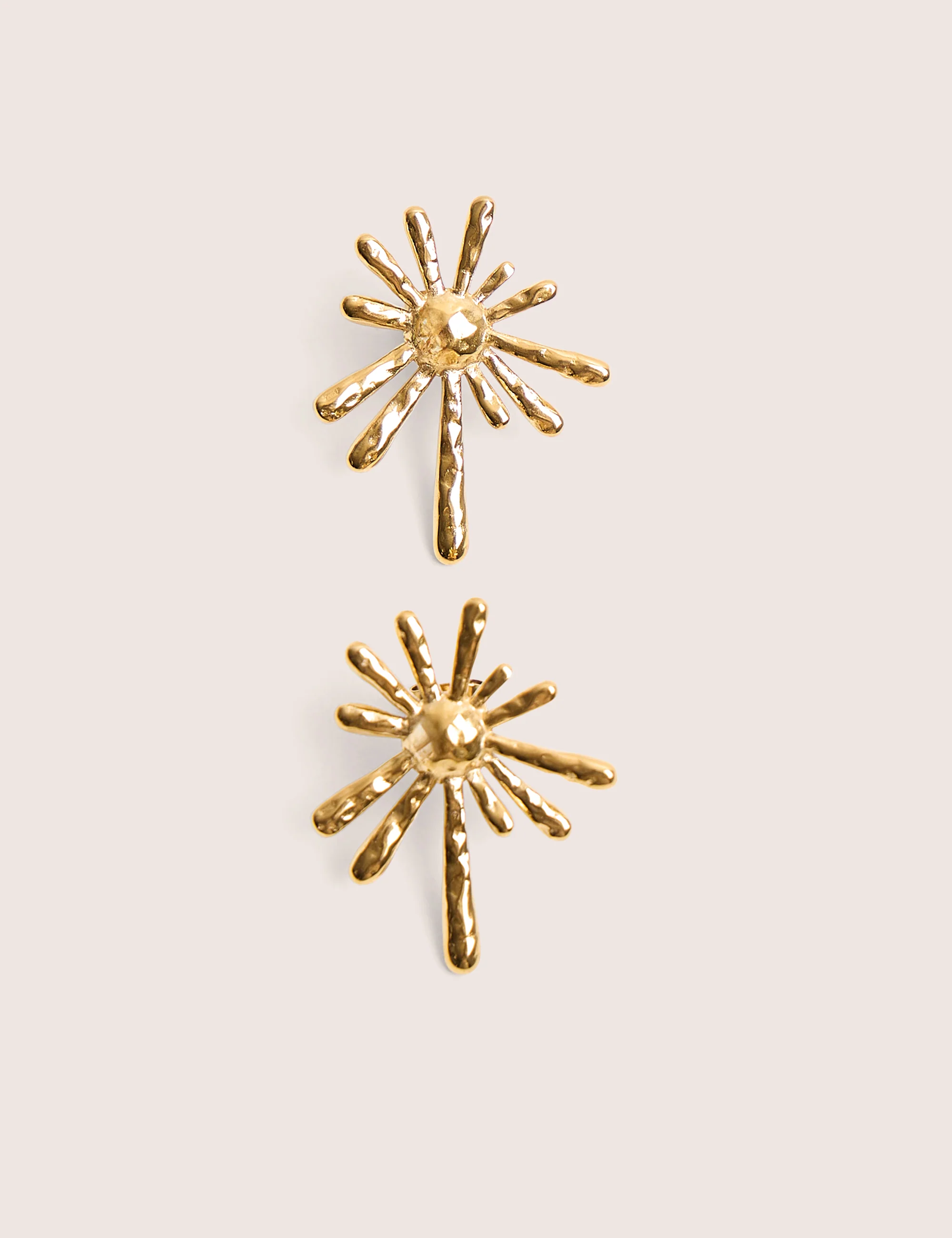 Gold Plated Abstract Star Earrings - Image 2