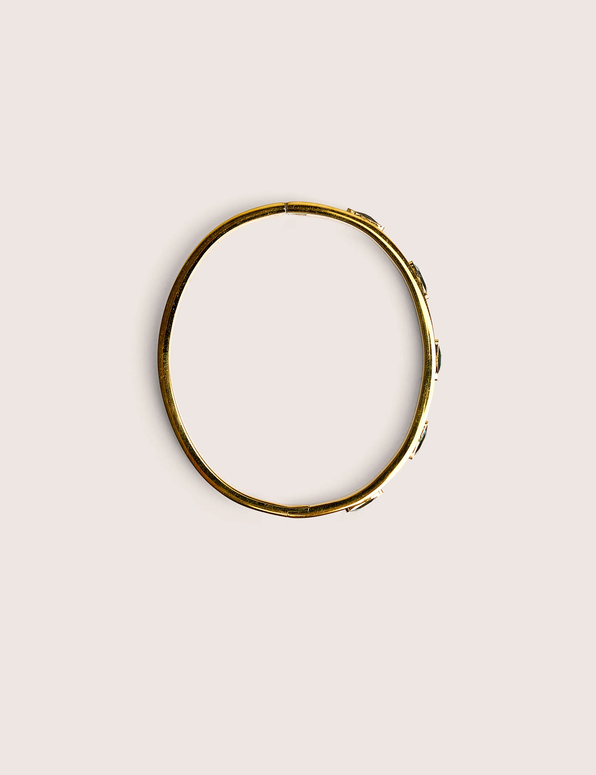 Gold Plated Bangle With Glass Stones - Image 2