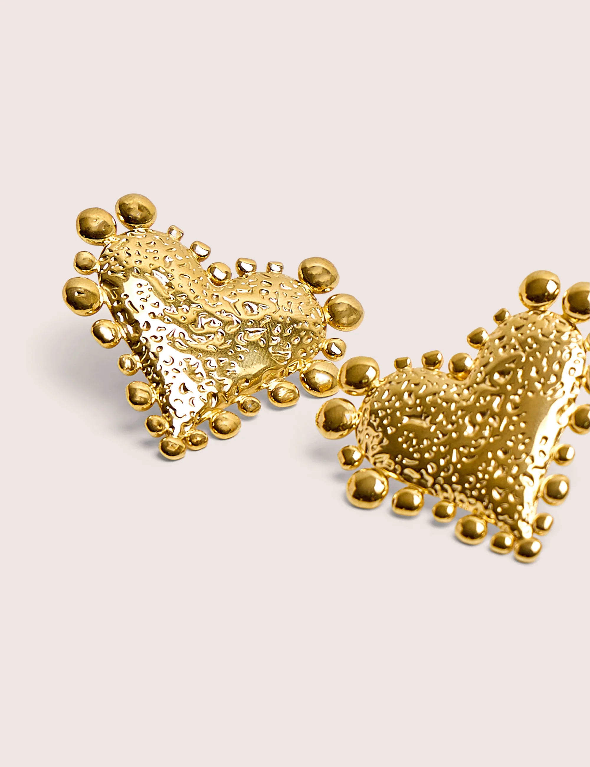 Gold Plated Heart Earrings - Image 3