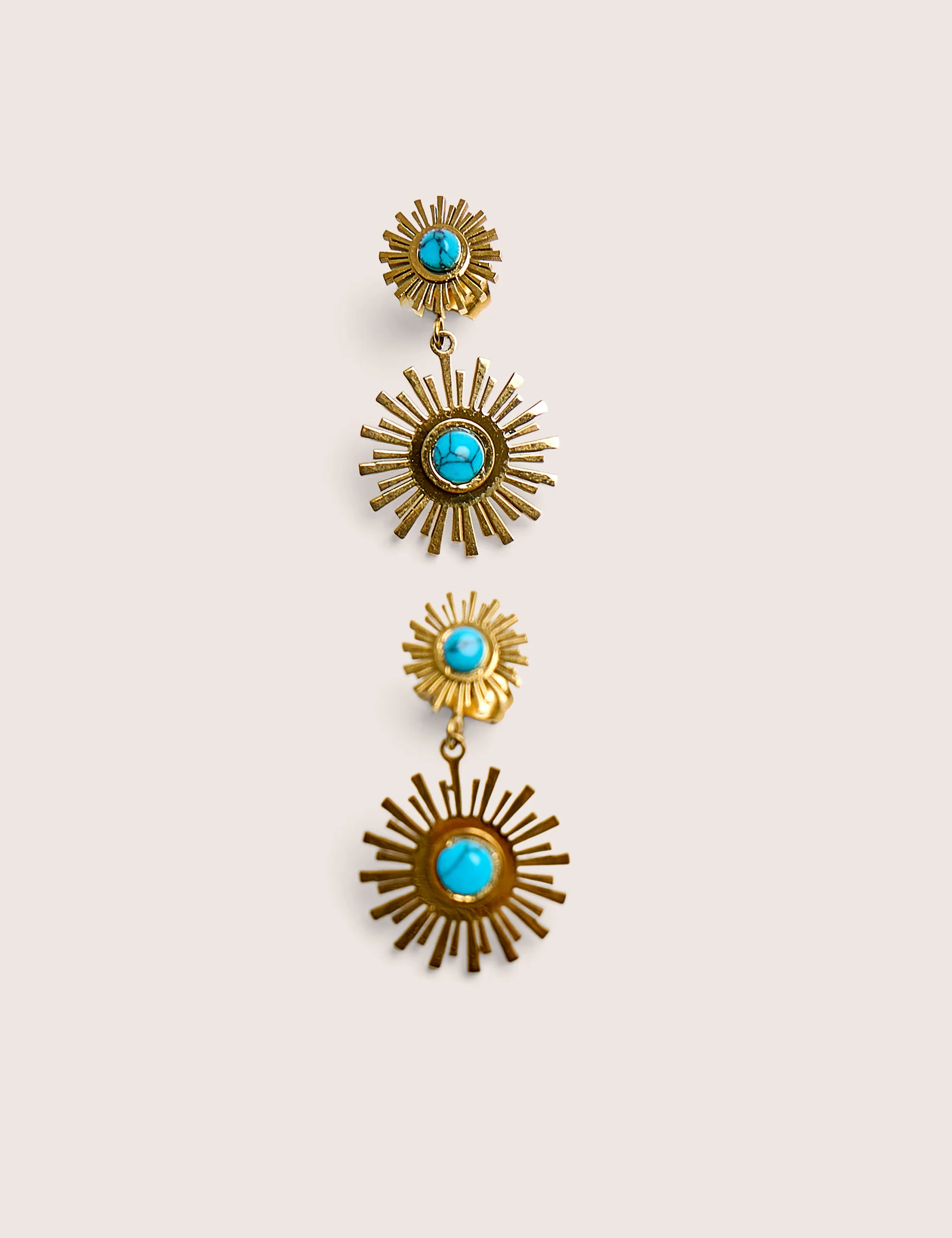 Gold Plated Star Resin Earrings - Image 3