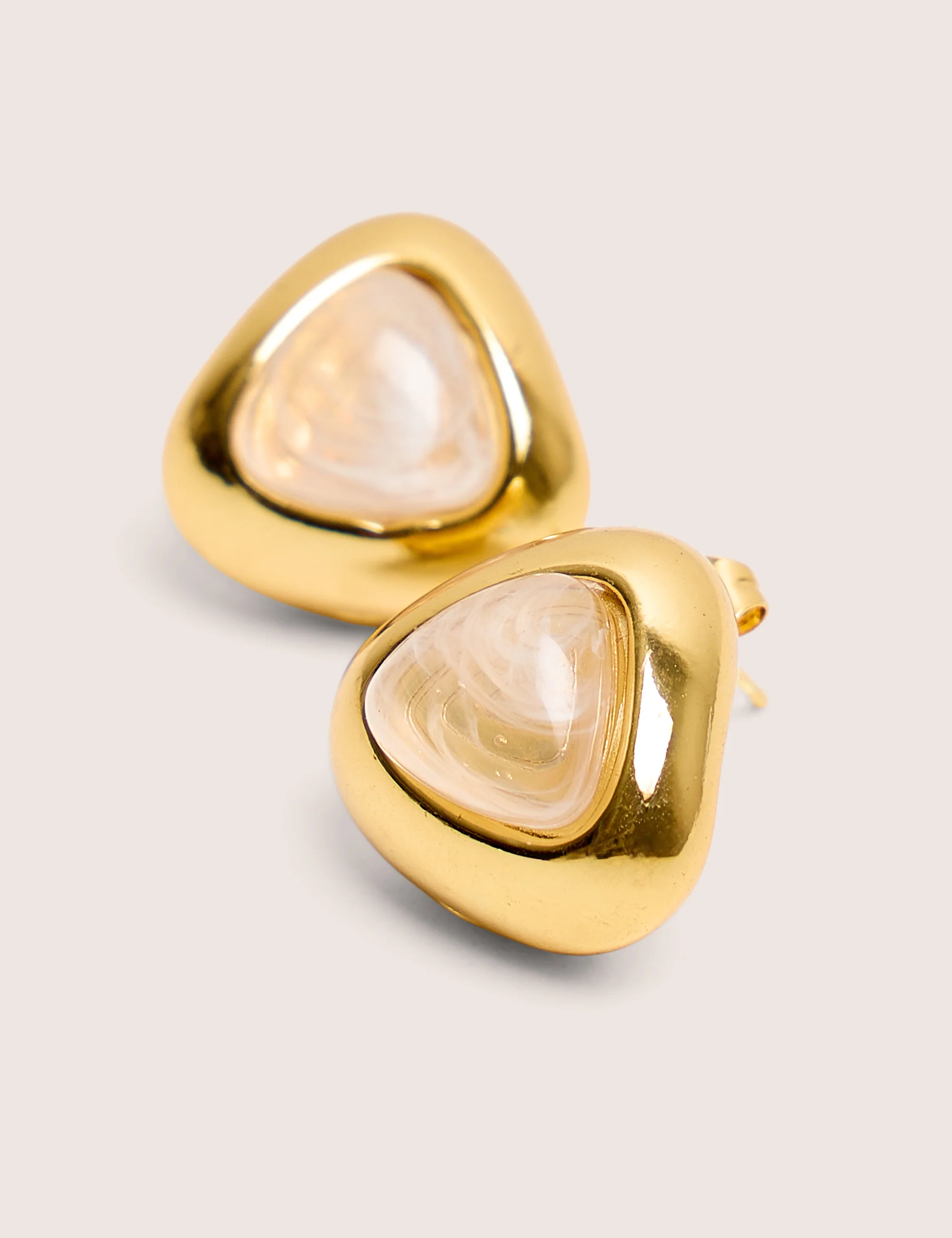 Gold Plated Triangle Earrings - Image 3