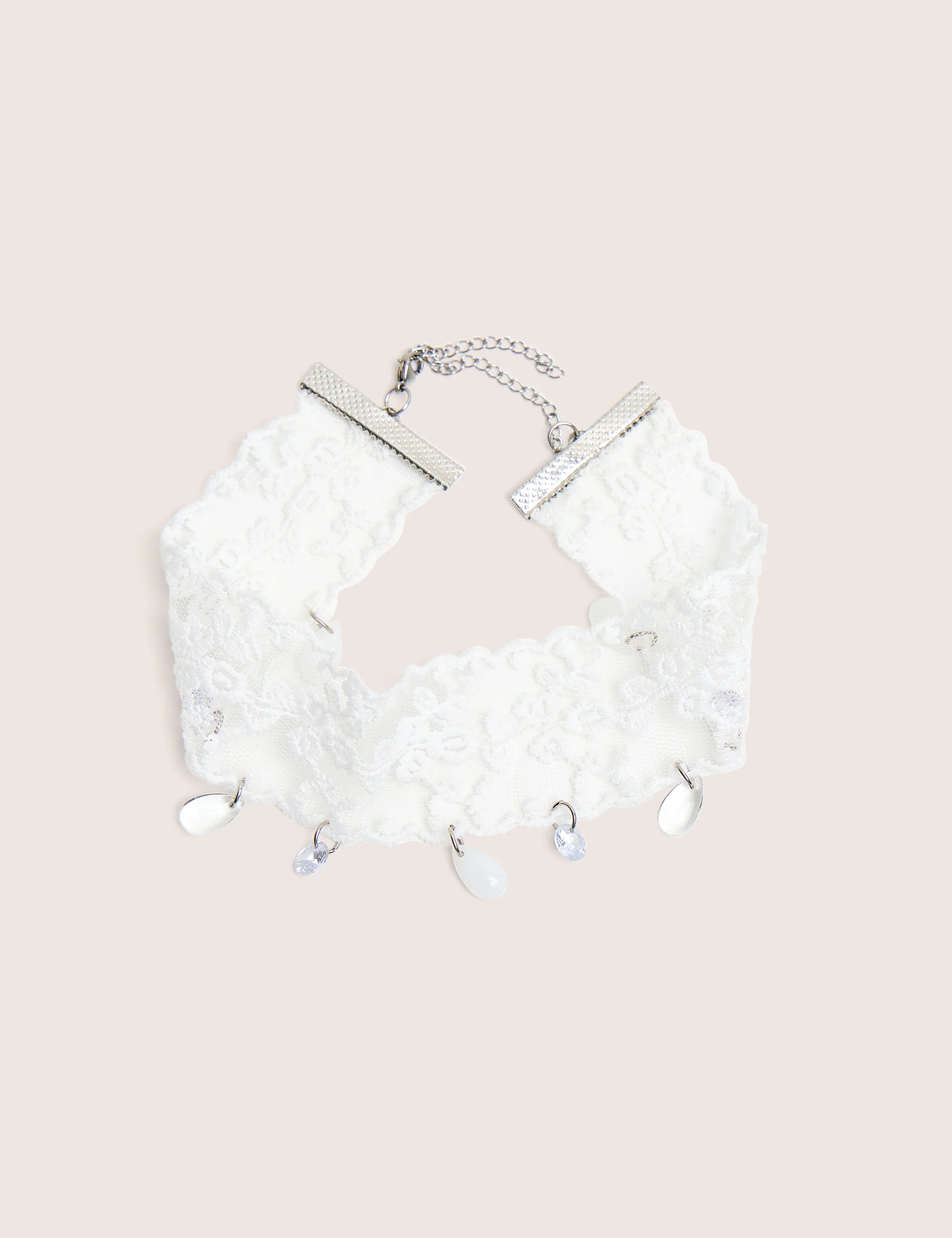 Lace Choker With Embellished Detail - Image 3