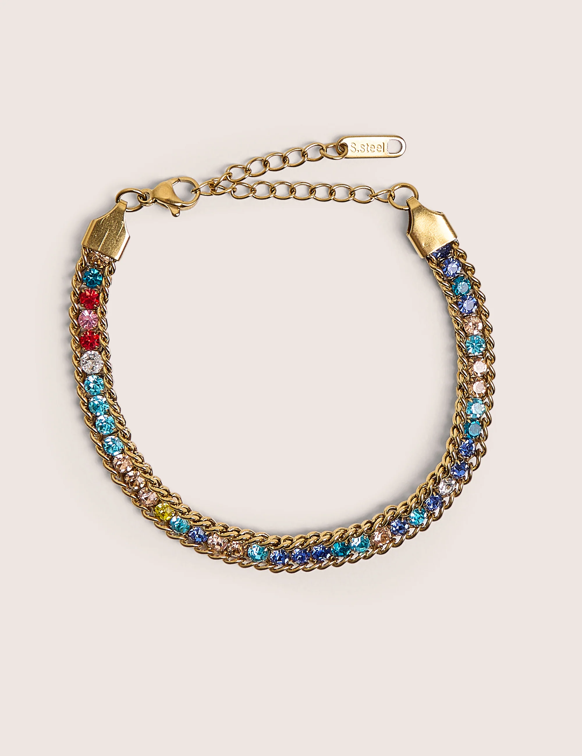 Multi Coloured Diamante Bracelet - Image 2