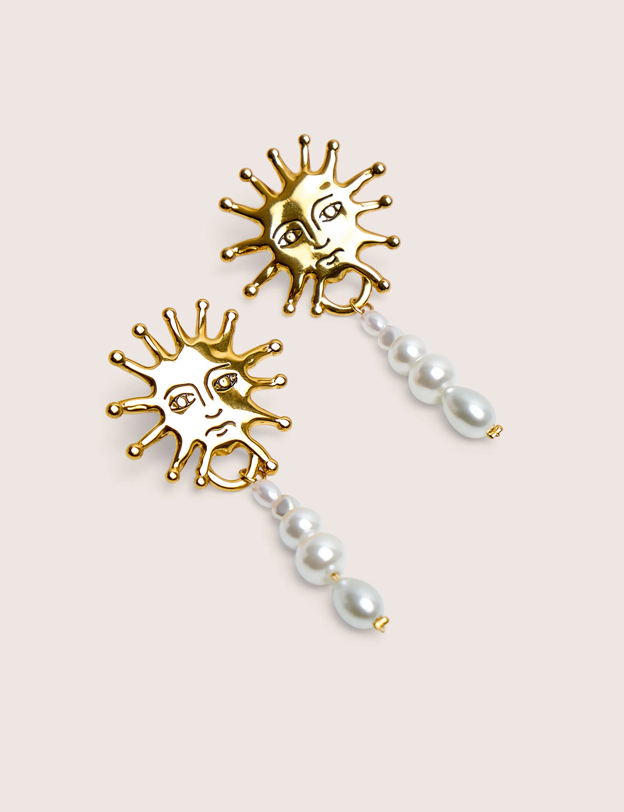 Public Desire Sun Detail Earring With Pearl Droplet - Image 3