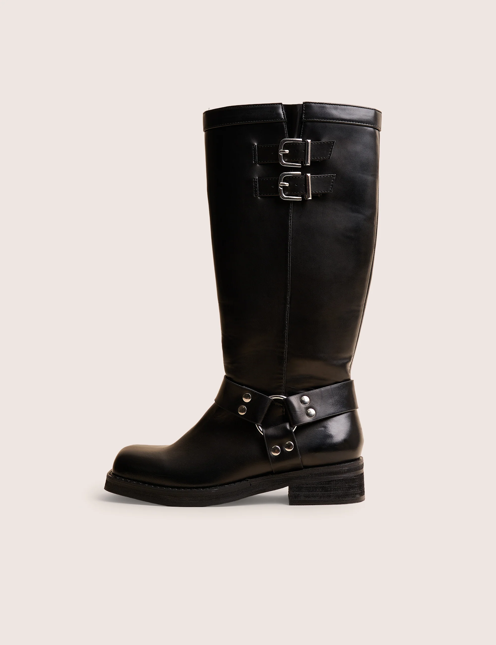 Sirius Black Vintage Buckle Knee Hight Flat Boots