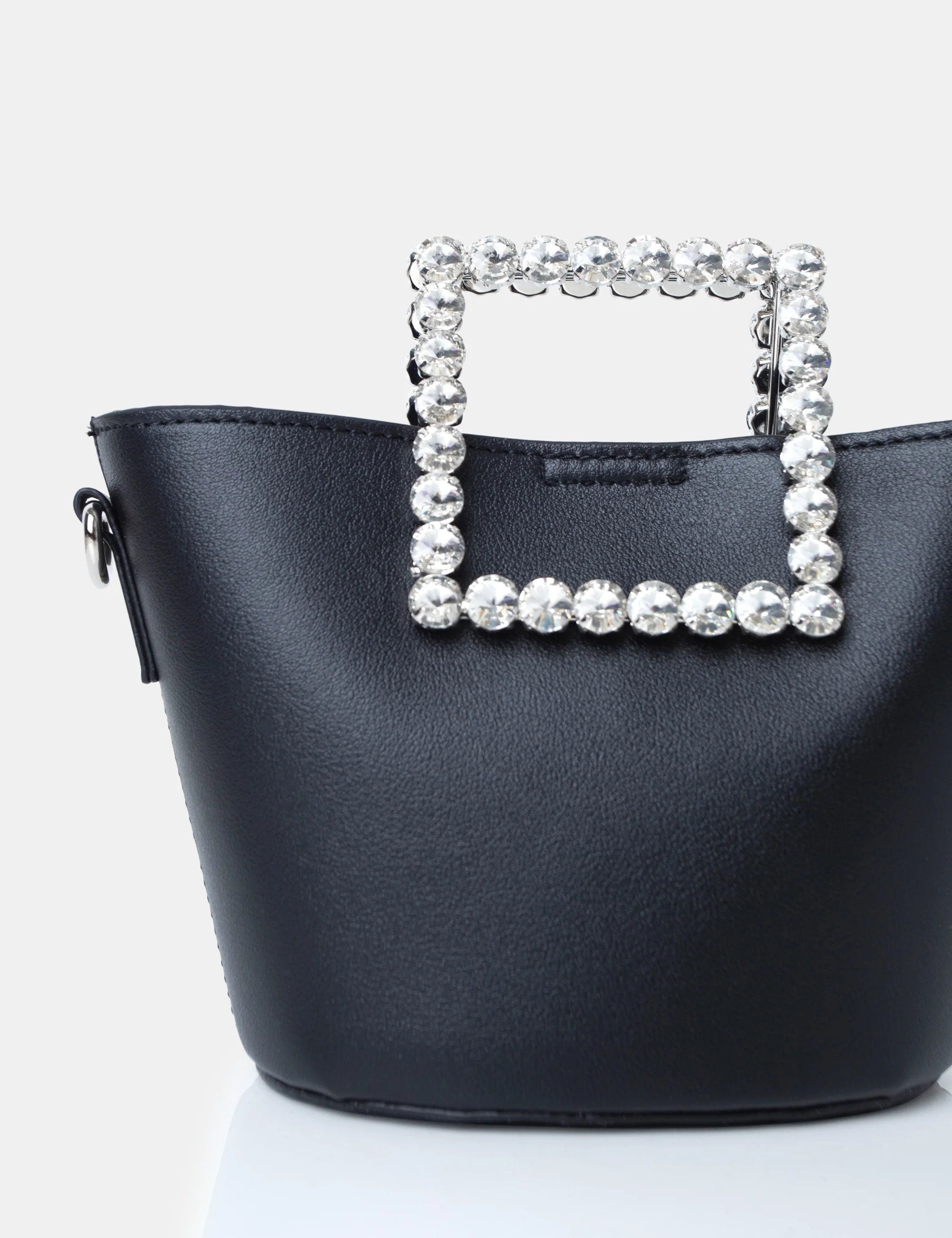 The Glam Black Pu Mini Bucket Grab Bag - Image 2