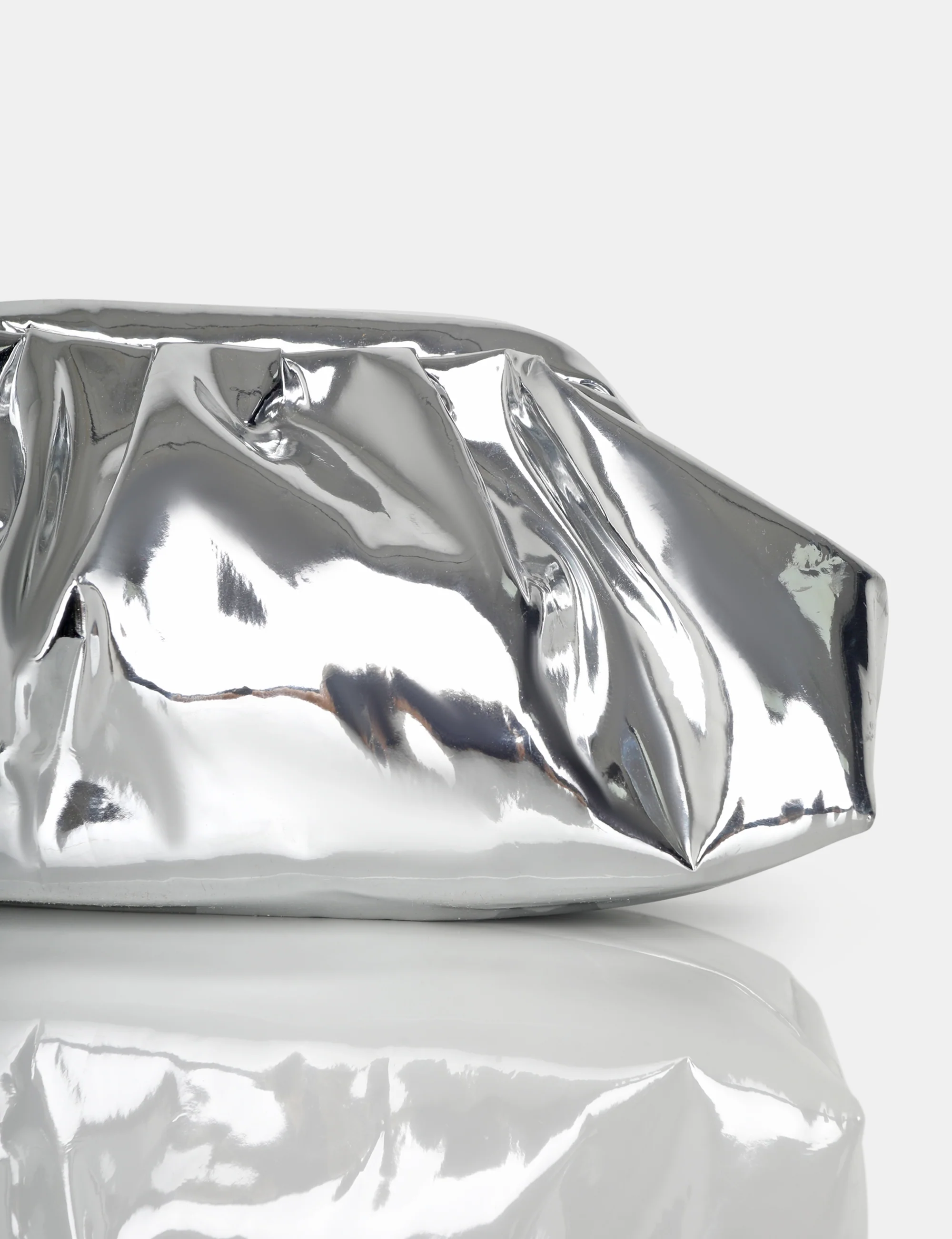 The Project Silver Iridescent Metallic Clutch Bag - Image 3